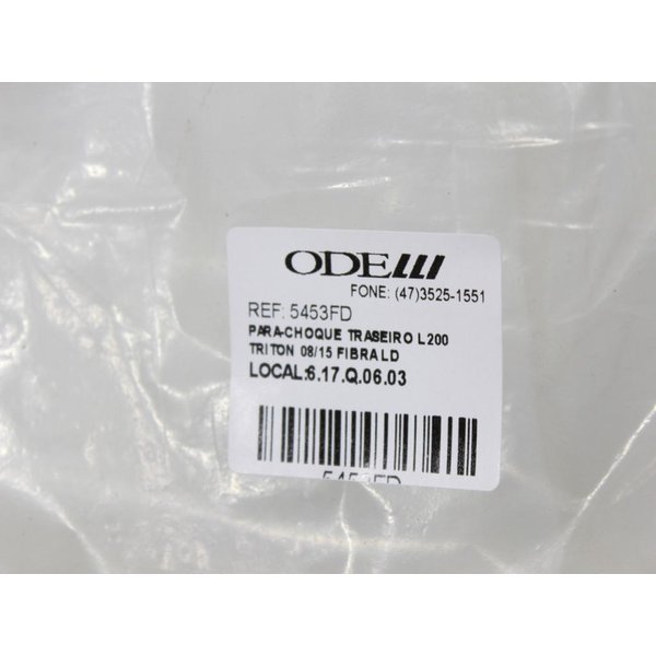PARA-CHOQUE TRASEIRO L200 TRITON 08/15 FIBRA LD